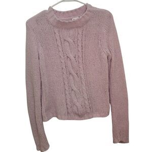 Pink Candy Cable Knit Sweater